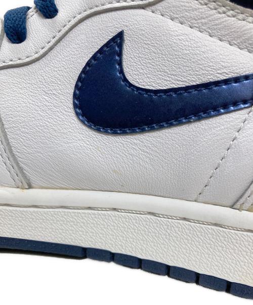 NIKE（ナイキ）NIKE (ナイキ) AIR JORDAN 1 RETRO HIGH OG METALLIC NAVY ホワイト サイズ:26cmの古着・服飾アイテム