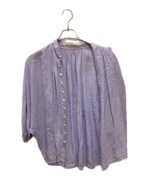 BROCANTE（ブロカント）BROCANTE (ブロカント) リネンキャンバスグランシャツ パープル サイズ:2の古着・服飾アイテム