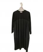 BEARDSLEYビアズリー）の古着「切替ジャガードロングワンピース」｜ブラック