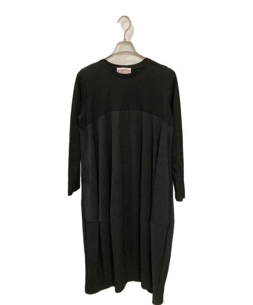 BEARDSLEY（ビアズリー）BEARDSLEY (ビアズリー) 切替ジャガードロングワンピース ブラック サイズ:2の古着・服飾アイテム