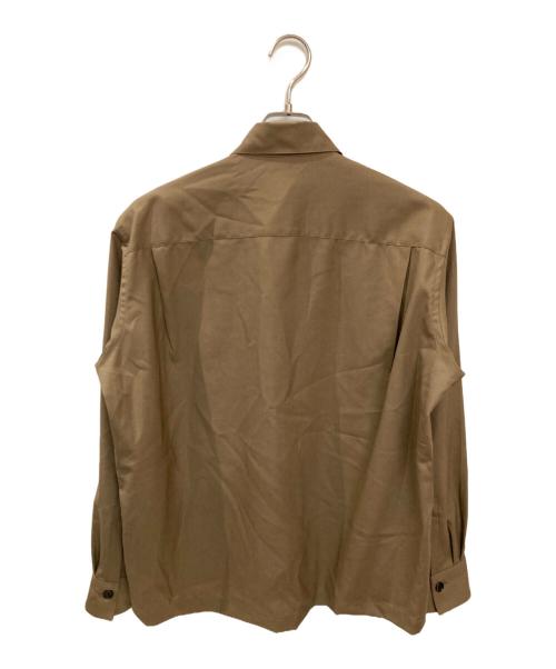 LANVIN COLLECTION（ランバンコレクション）LANVIN COLLECTION (ランバンコレクション) ウールサージシャツ ブラウン サイズ:Lの古着・服飾アイテム