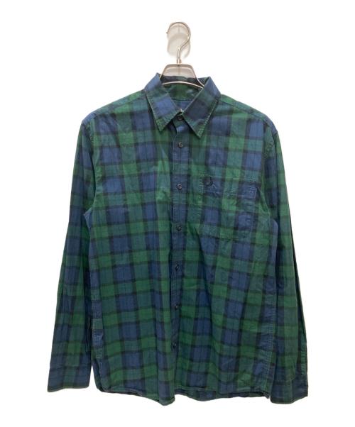 FRED PERRY（フレッドペリー）FRED PERRY (フレッドペリー) ブラックウォッチシャツ グリーン×ネイビー サイズ:Mの古着・服飾アイテム
