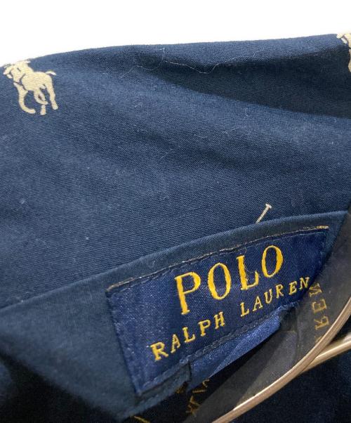 POLO RALPH LAUREN（ポロ・ラルフローレン）POLO RALPH LAUREN (ポロ・ラルフローレン) ポニー総柄シャツ ネイビー サイズ:XLの古着・服飾アイテム