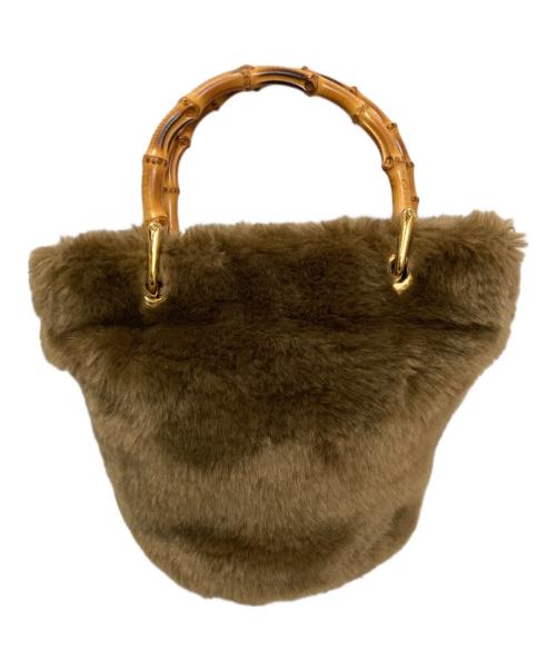 VIOLAd'ORO（ヴィオラドーロ）VIOLAd'ORO (ヴィオラドーロ) エコファーハンドバッグ ブラウンの古着・服飾アイテム