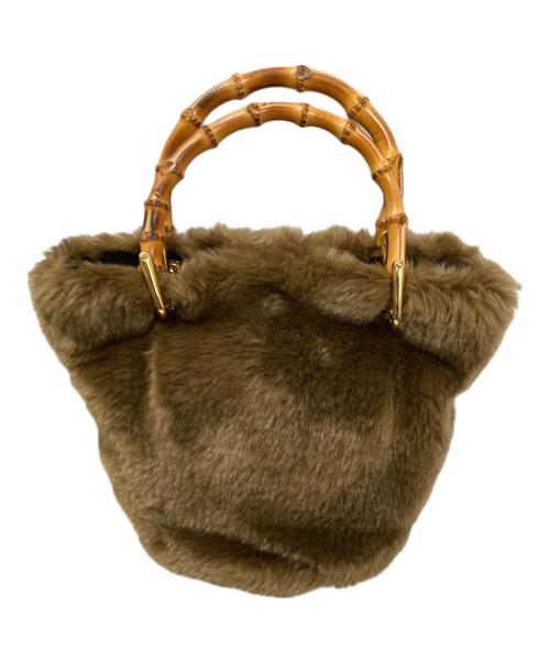 VIOLAd'ORO（ヴィオラドーロ）VIOLAd'ORO (ヴィオラドーロ) エコファーハンドバッグ ブラウンの古着・服飾アイテム