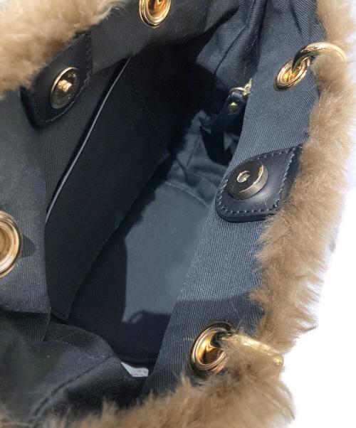 VIOLAd'ORO（ヴィオラドーロ）VIOLAd'ORO (ヴィオラドーロ) エコファーハンドバッグ ブラウンの古着・服飾アイテム