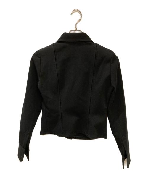 GUCCI（グッチ）GUCCI (グッチ) オールドナイロンストレッチショートシャツ ブラック サイズ:Lの古着・服飾アイテム