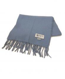 JOHNSTONS OF ELGIN（ジョンストンズオブエルガン）の古着「カシミヤストール」｜スカイブルー