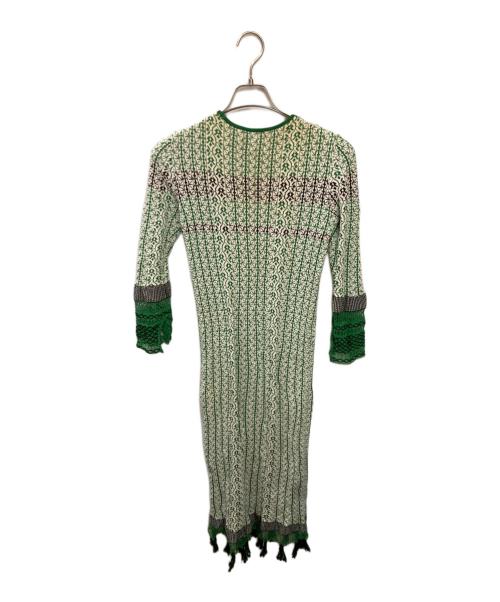 Mame Kurogouchi（マメクロゴウチ）Mame Kurogouchi (マメクロゴウチ) ニットドレス グリーン サイズ:1の古着・服飾アイテム
