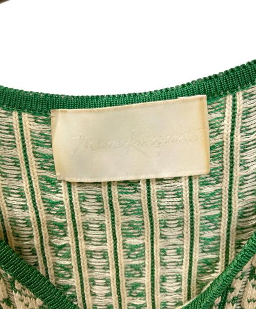 Mame Kurogouchi（マメクロゴウチ）Mame Kurogouchi (マメクロゴウチ) ニットドレス グリーン サイズ:1の古着・服飾アイテム