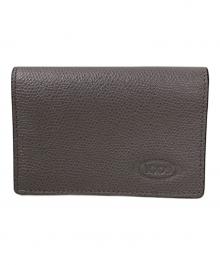 TOD'S（トッズ）の古着「レザーカードケース」｜グレー