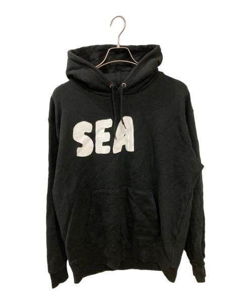 WIND AND SEA（ウィンダンシー）WIND AND SEA (ウィンダンシー) ナイジェル グラフ コットン ロゴ パーカー ブラック サイズ:Lの古着・服飾アイテム