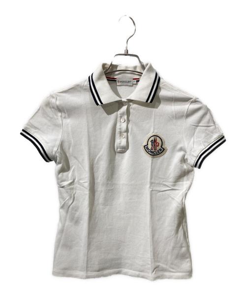 MONCLER（モンクレール）MONCLER (モンクレール) ポロシャツ ホワイト サイズ:Sの古着・服飾アイテム