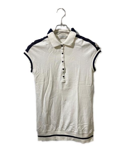 MONCLER（モンクレール）MONCLER (モンクレール) ロングポロシャツ ホワイト サイズ:XSの古着・服飾アイテム