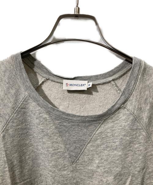 MONCLER（モンクレール）MONCLER (モンクレール) 裏毛ライトスウェットTシャツ グレー サイズ:Mの古着・服飾アイテム