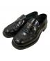 PRADA（プラダ）の古着「トライアングルロゴ ブラッシュドレザーローファー」｜ブラック