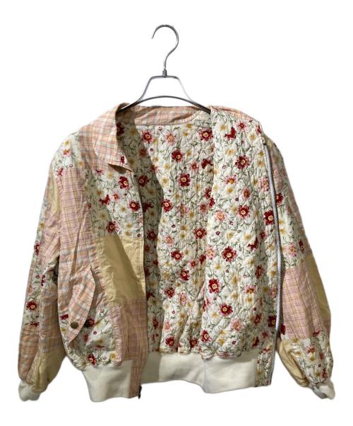 PINK HOUSE（ピンクハウス）PINK HOUSE (ピンクハウス) 花柄ブルゾン ピンクベージュ サイズ:Freeの古着・服飾アイテム