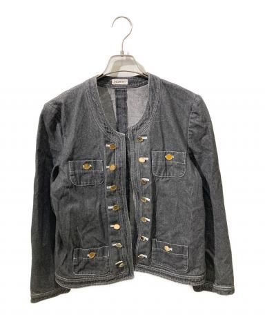 中古・古着通販】INGEBORG (インゲボルグ) ノーカラーデニムジャケット