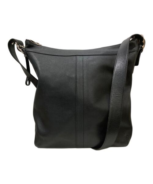 COACH（コーチ）COACH (コーチ) レザーショルダーバッグ ブラックの古着・服飾アイテム