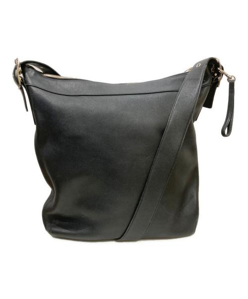 COACH（コーチ）COACH (コーチ) レザーショルダーバッグ ブラックの古着・服飾アイテム