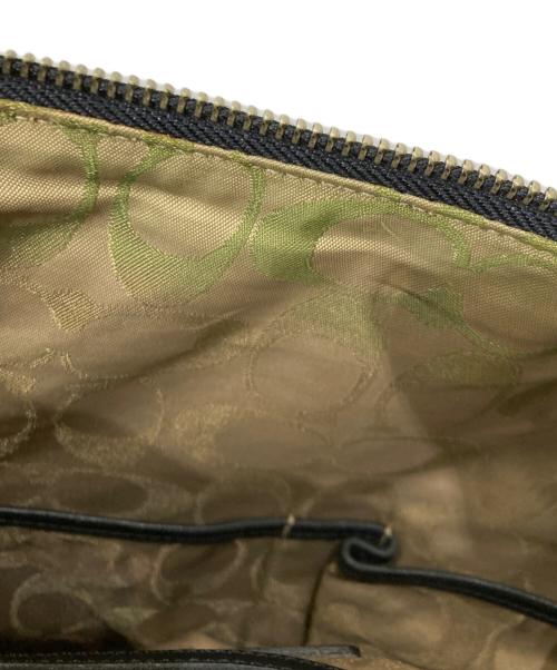 COACH（コーチ）COACH (コーチ) レザーショルダーバッグ ブラックの古着・服飾アイテム