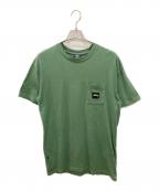 stussyステューシー）の古着「ポケットTシャツ」｜グリーン