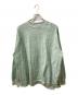 MAISON SPECIAL（メゾンスペシャル）の古着「Embroidery Damage Over-Dye Crew Neck Long-Sleeve T-Shirts」｜グリーン