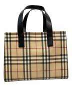 BURBERRY LONDONバーバリーロンドン）の古着「ノヴァチェック PVCハンドバッグ」｜ベージュ