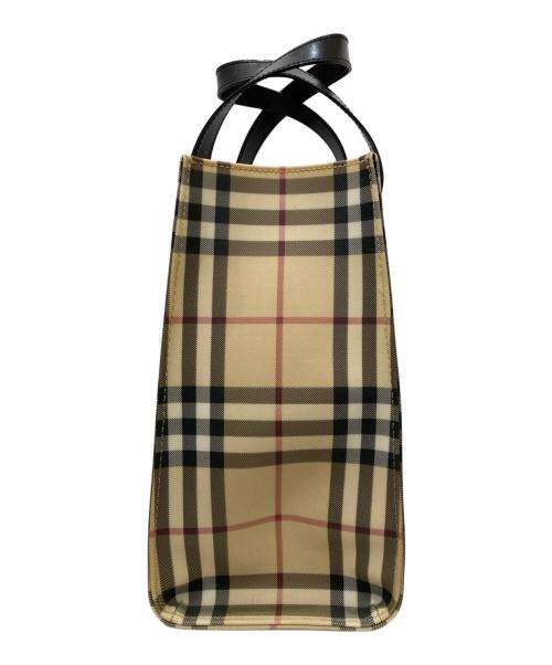 BURBERRY LONDON（バーバリーロンドン）BURBERRY LONDON (バーバリーロンドン) ノヴァチェック PVCハンドバッグ ベージュの古着・服飾アイテム