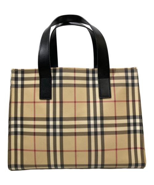 BURBERRY LONDON（バーバリーロンドン）BURBERRY LONDON (バーバリーロンドン) ノヴァチェック PVCハンドバッグ ベージュの古着・服飾アイテム