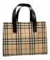 BURBERRY LONDON（バーバリーロンドン）の古着「ノヴァチェック PVCハンドバッグ」｜ベージュ