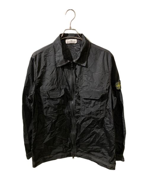 STONE ISLAND（ストーンアイランド）STONE ISLAND (ストーンアイランド) ナイロンメタルライトウェイトブルゾン / ジャケット ブラック サイズ:Lの古着・服飾アイテム