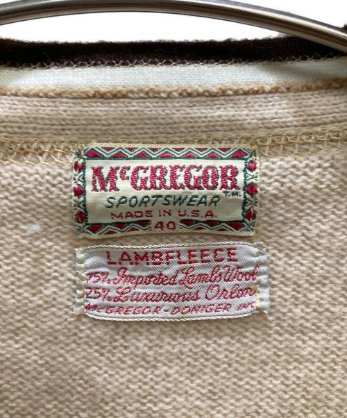 macgregor（マクレガー）macgregor (マクレガー) ヴィンテージメタルボタンウールカーディガン ベージュ サイズ:40の古着・服飾アイテム