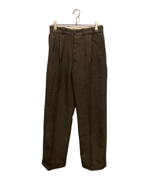 T.T（タイガ タカハシ）T.T (タイガ タカハシ) LOT.201 Work Trousers / ウールスラックう ブラウン サイズ:30の古着・服飾アイテム