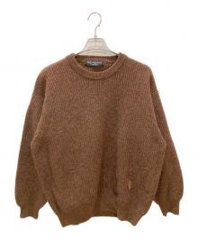 Yves Saint Laurent（イヴサンローラン）の古着「YSLパッチ付ウールニット」｜ブラウン