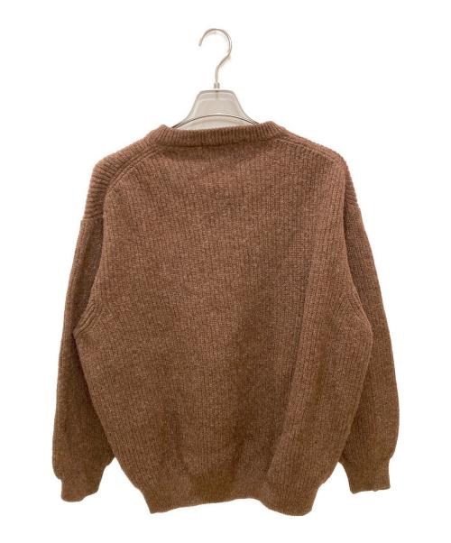 Yves Saint Laurent（イヴサンローラン）Yves Saint Laurent (イヴサンローラン) YSLパッチ付ウールニット ブラウン サイズ:-の古着・服飾アイテム