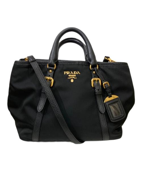 PRADA（プラダ）PRADA (プラダ) 2WAYショルダーバッグ ブラックの古着・服飾アイテム