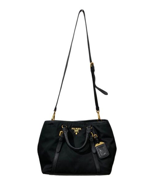 PRADA（プラダ）PRADA (プラダ) 2WAYショルダーバッグ ブラックの古着・服飾アイテム