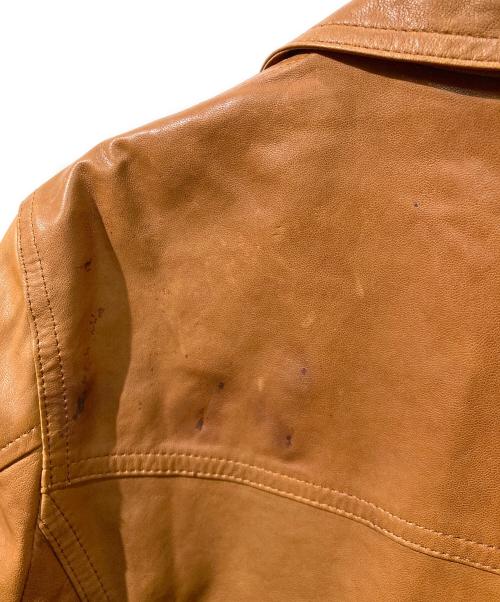 PAUL SMITH（ポールスミス）PAUL SMITH (ポールスミス) フラップポケットラムレザージャケット ブラウン サイズ:Mの古着・服飾アイテム