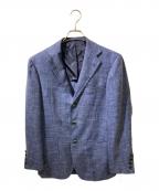 RING JACKETリングジャケット）の古着「シルクリネン混テーラードジャケット」｜ブルー