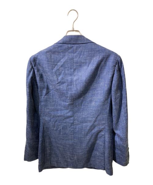RING JACKET（リングジャケット）RING JACKET (リングジャケット) シルクリネン混テーラードジャケット ブルー サイズ:44の古着・服飾アイテム
