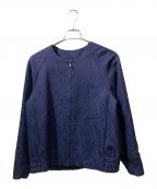 MOGAモガ）の古着「ノーブルジャガードラグランブルゾン」｜ネイビー