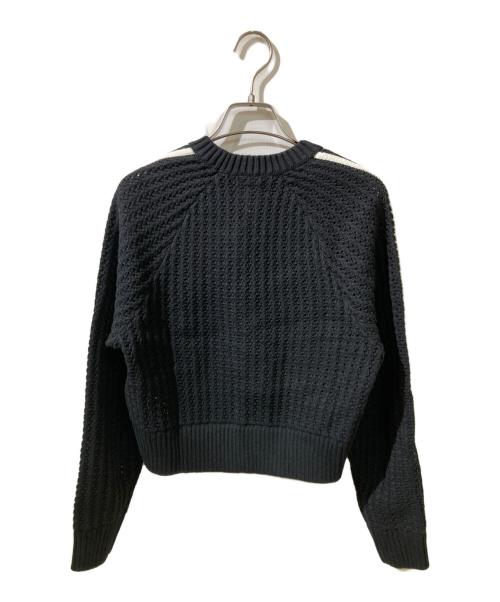 adidas（アディダス）adidas (アディダス) アディカラー ニット クルーネックセーター ブラック サイズ:XS 未使用品の古着・服飾アイテム
