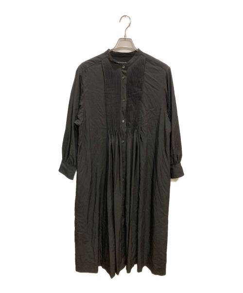 23区（ニジュウサンク）23区 (ニジュウサンク) ピンタックワンピース ブラック サイズ:48の古着・服飾アイテム