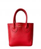 YOUNG & OLSEN The DRYGOODS STOREヤングアンドオルセン ザ ドライグッズストア）の古着「EMBOSSED LEATHER D TOTE XS」｜レッド