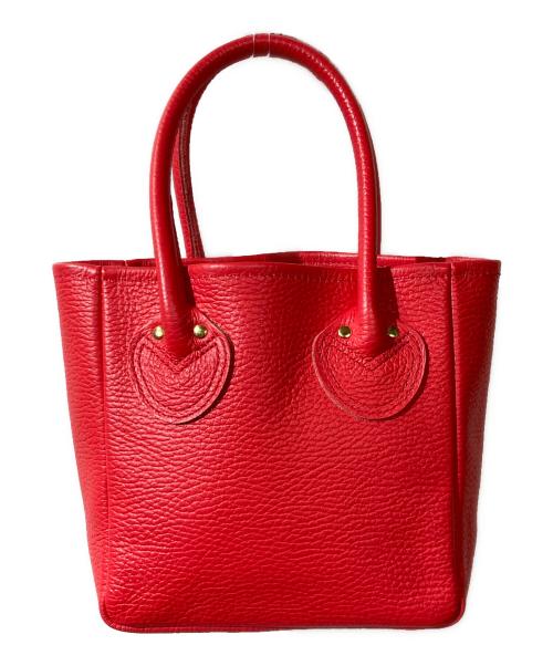 YOUNG & OLSEN The DRYGOODS STORE（ヤングアンドオルセン ザ ドライグッズストア）YOUNG & OLSEN The DRYGOODS STORE (ヤングアンドオルセン ザ ドライグッズストア) EMBOSSED LEATHER D TOTE XS レッドの古着・服飾アイテム