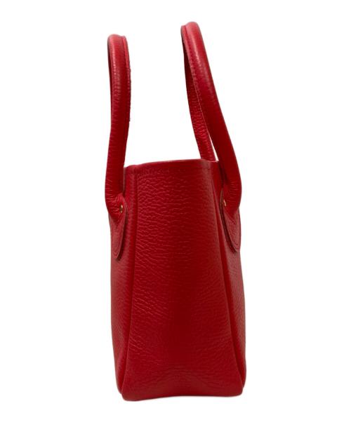 YOUNG & OLSEN The DRYGOODS STORE（ヤングアンドオルセン ザ ドライグッズストア）YOUNG & OLSEN The DRYGOODS STORE (ヤングアンドオルセン ザ ドライグッズストア) EMBOSSED LEATHER D TOTE XS レッドの古着・服飾アイテム