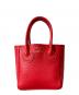 YOUNG & OLSEN The DRYGOODS STORE（ヤングアンドオルセン ザ ドライグッズストア）の古着「EMBOSSED LEATHER D TOTE XS」｜レッド