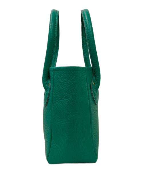 YOUNG & OLSEN The DRYGOODS STORE（ヤングアンドオルセン ザ ドライグッズストア）YOUNG & OLSEN The DRYGOODS STORE (ヤングアンドオルセン ザ ドライグッズストア) EMBOSSED LEATHER D TOTE XS グリーンの古着・服飾アイテム