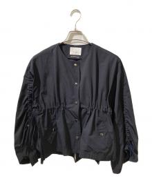 EZUMI×parigot（エズミ×パリゴ）の古着「別注サイドプリーツブルゾン」｜ネイビー